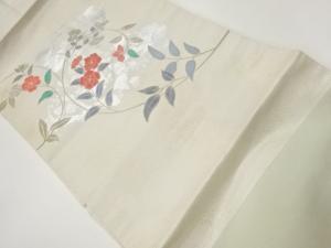 金銀彩花唐草模様名古屋帯